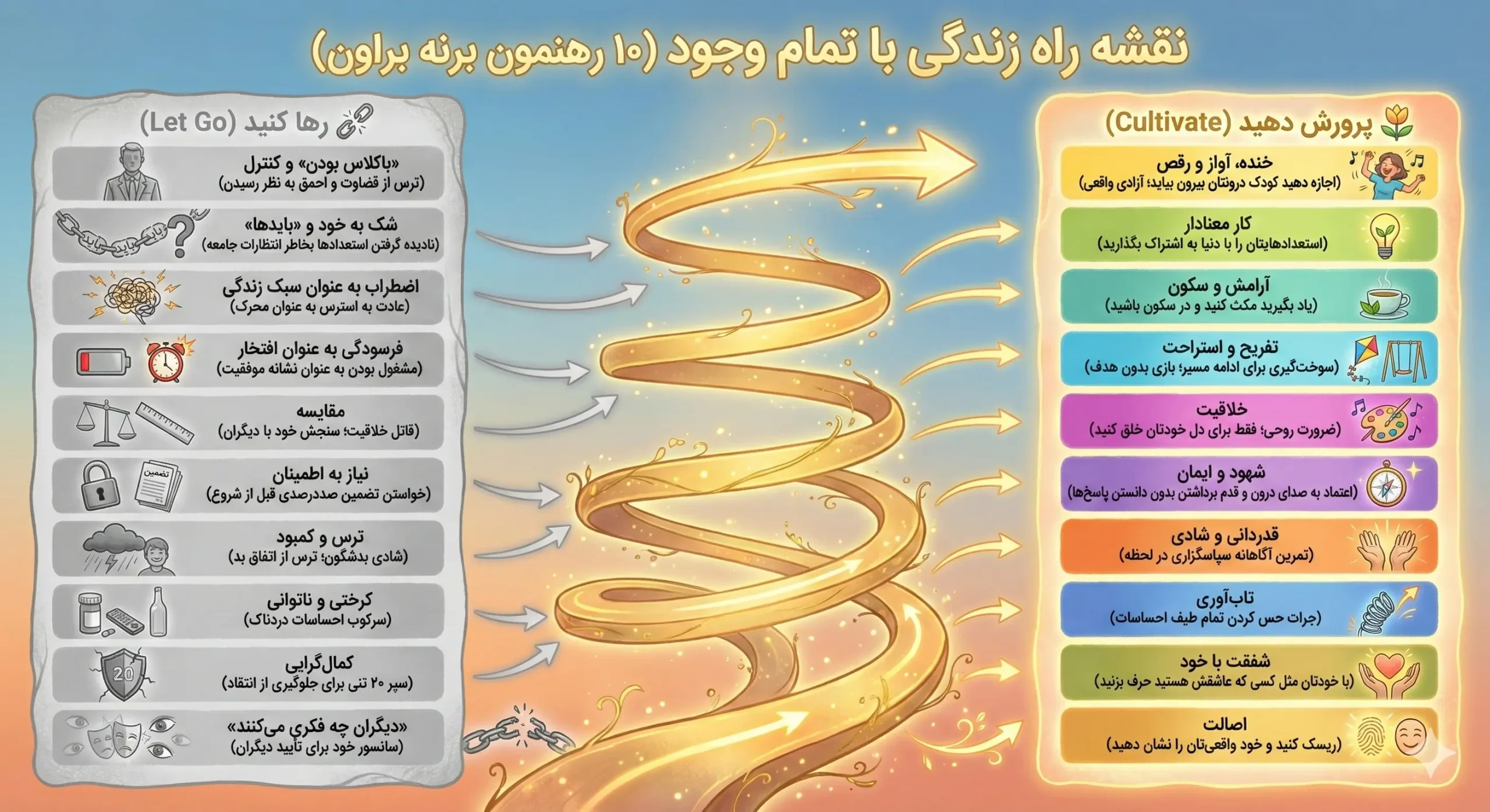 نقشه راه کتاب زندگی با تمام وجود