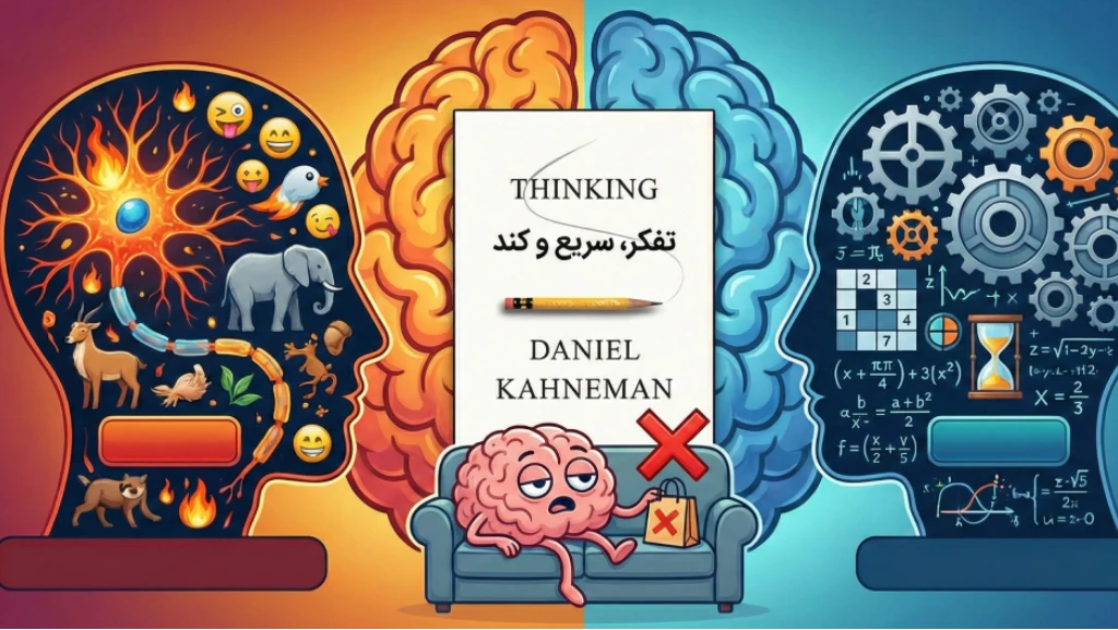 سیستم ۱ و ۲ تفکر کانمن: چرا مغز تنبل ما تصمیمات اشتباه میگیرد؟ سیستم ۱ و ۲ تفکر